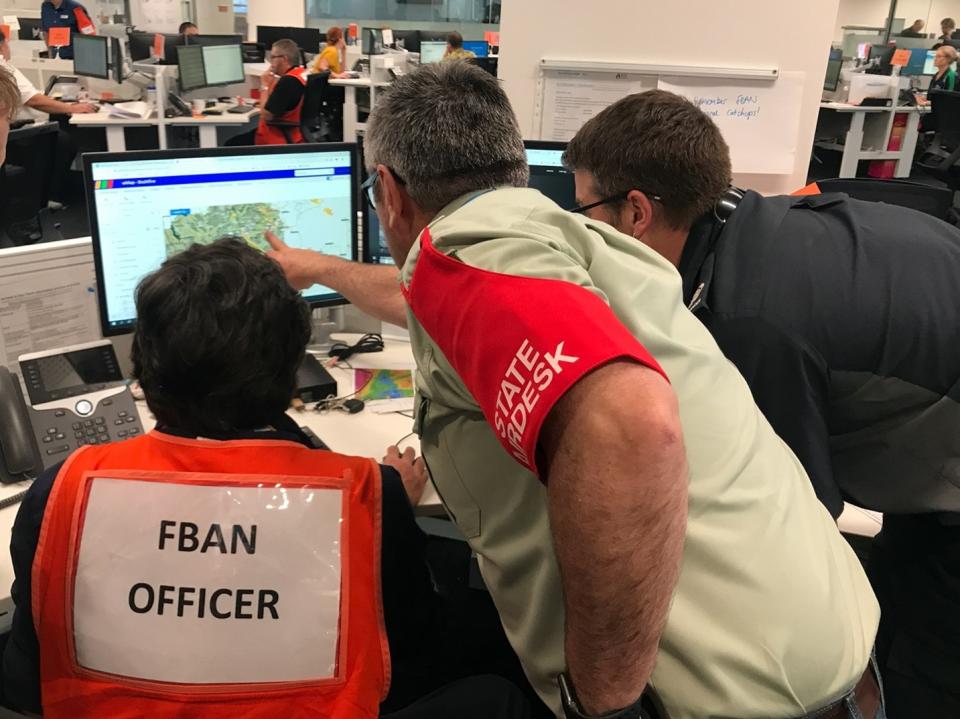 FBANs and users interact in the Victorian State Control Centre, January 2020. Photo: Timothy Neale