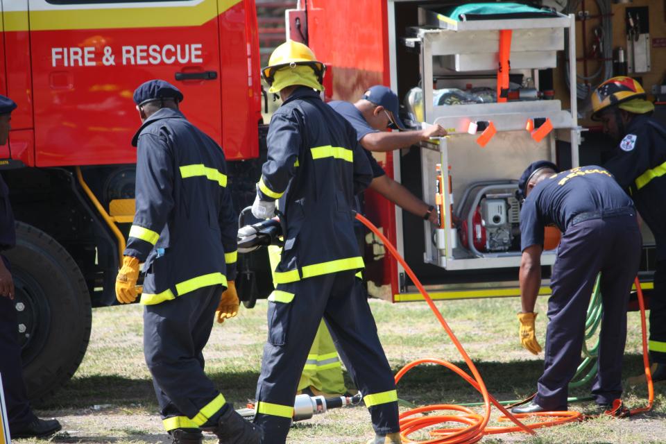 Fire and rescue excercises conducted by the Pacific Island Firefighters Services Association (PIFSA). Photo credit: PIFSA.