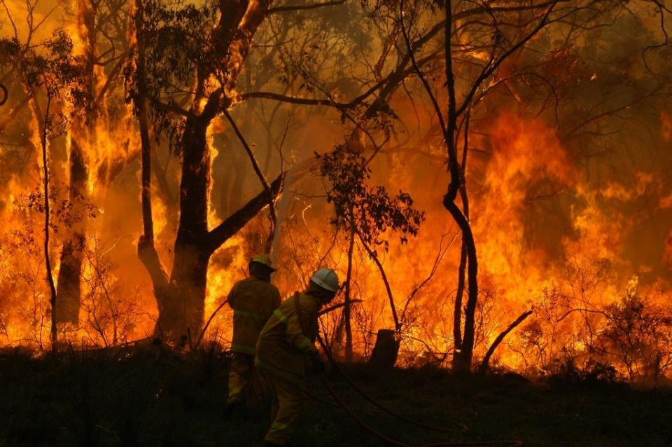 An out-of-control bushfire is one of the scariest situations a firefighter can face. Photo: CFS Promotions Unit. 