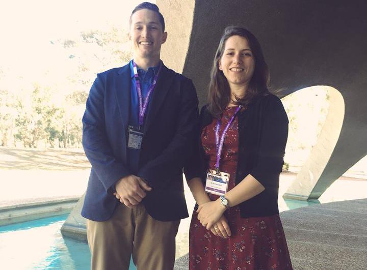 Dr Daniel Smith & Dr Rachael Quill at the 2018 Science at the Shine Dome. 
