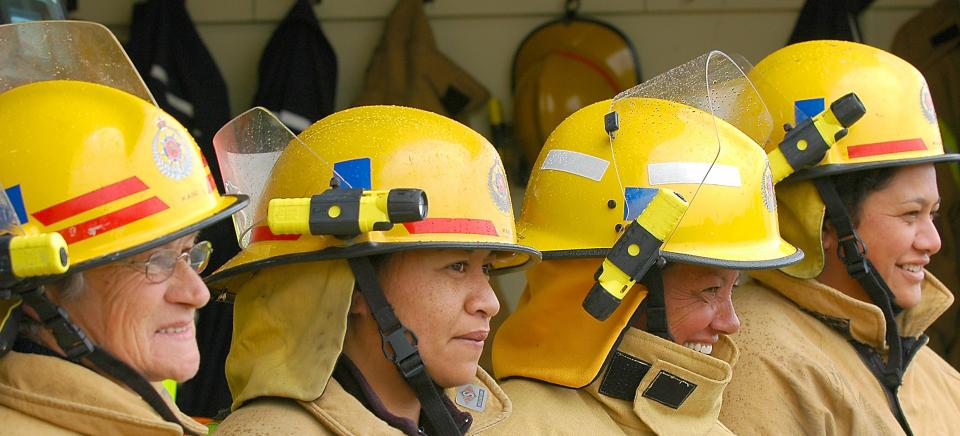 Rural and urban female volunteers at Fire and Emergency New Zealand. Photo: FENZ.