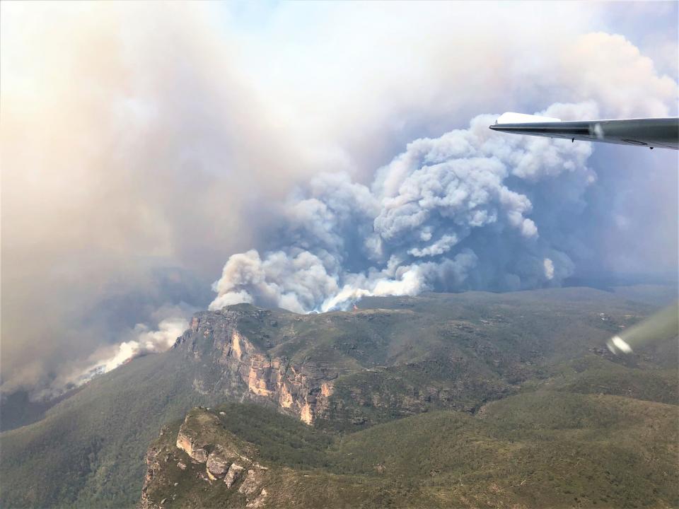 The Gospers Mountain fire in the Wollemi National Park, NSW. Photo: Rick Lang, US National Interagency Fire Center.