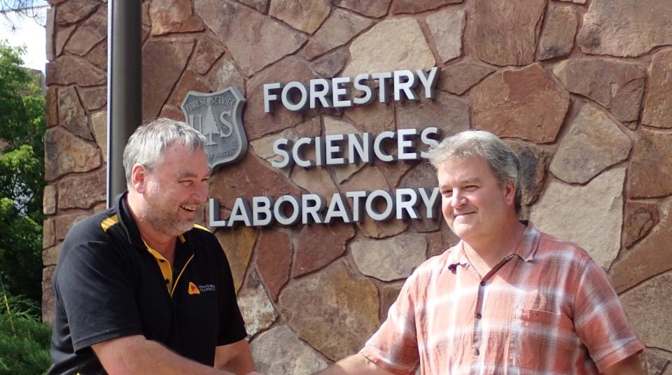Michael Rumsewicz and Dave Culkin at the the US Forest Service Rocky Mountain Research Station in Missoula. 