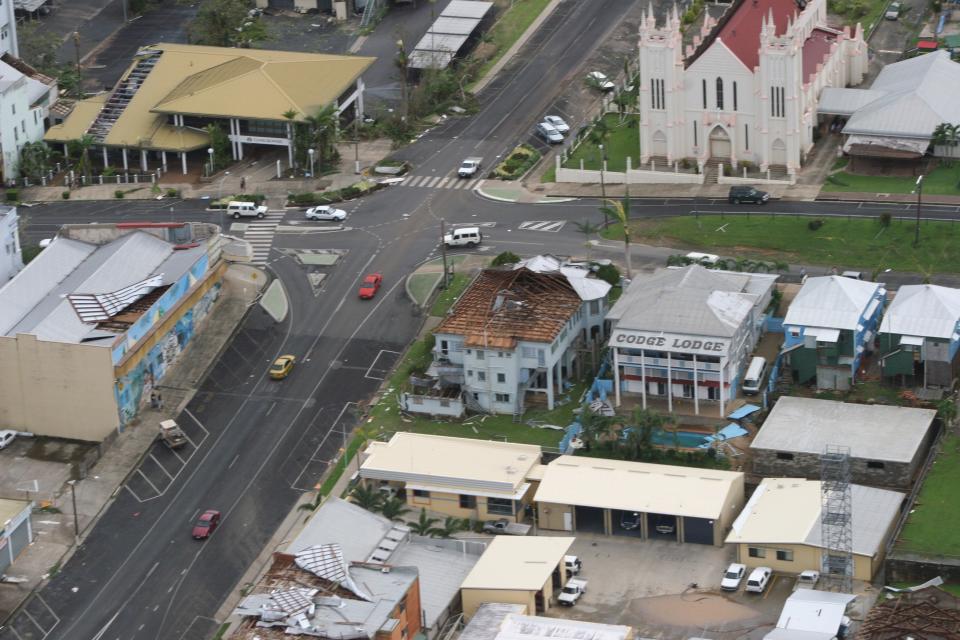 Many buildings built before the mid-1980s are vulnerable to severe wind, with Cyclone Larry wreaking havoc on Innisfail in Queensland in 2006.