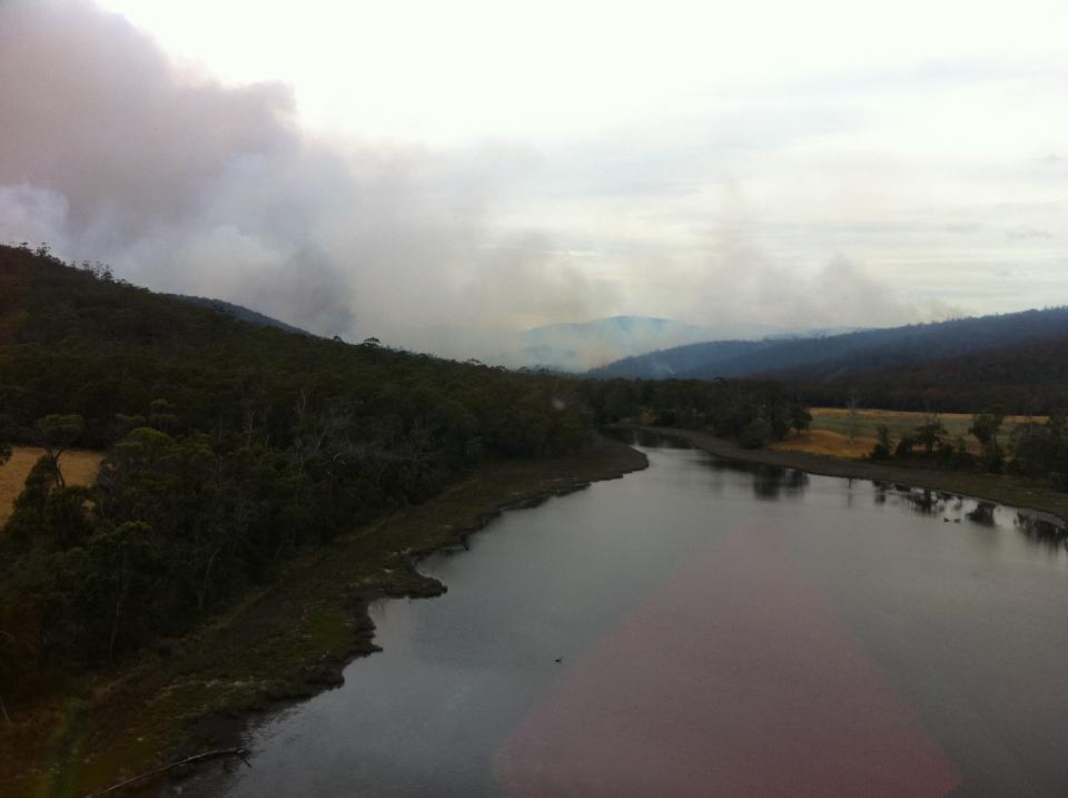 A bushfire in the Tasman Peninsula in 2013. Photo: Wayne Rigg, Country Fire Authority, Vic