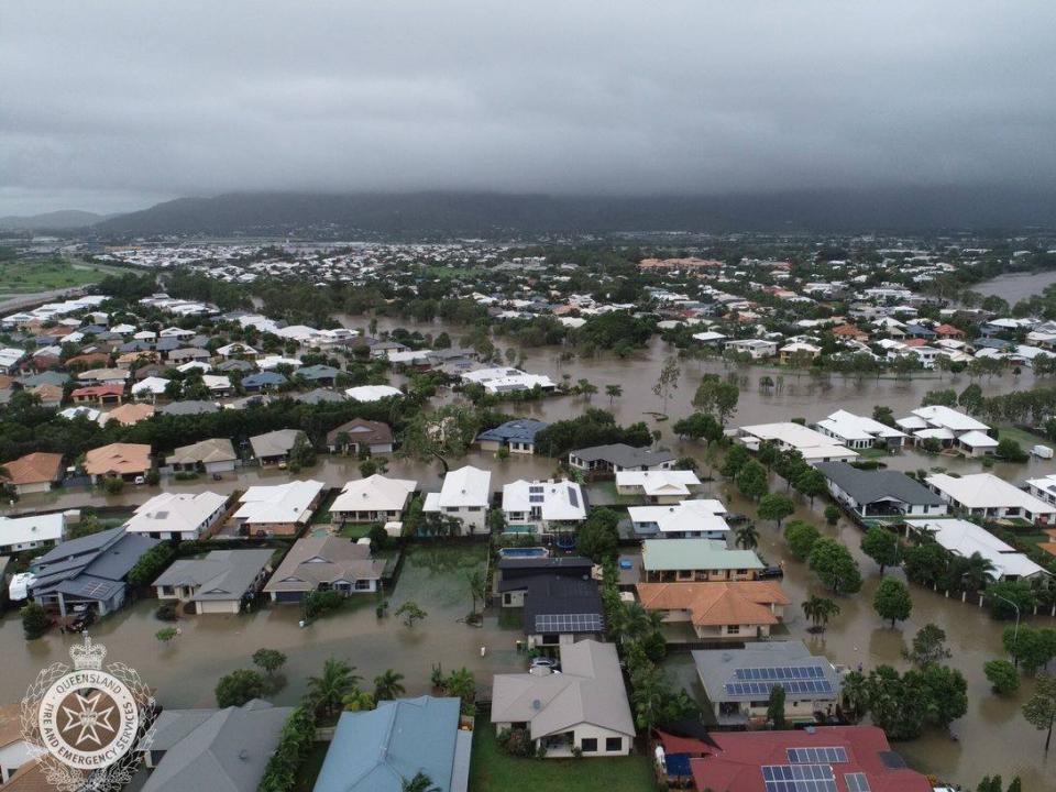 Aerial image from the Townsville floods 2019. Photo: QFES