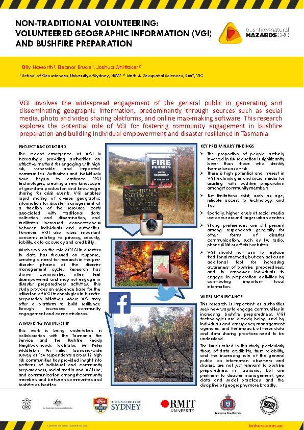 Non-traditional volunteering: Volunteered geographic information (VGI) and bushfire preparation