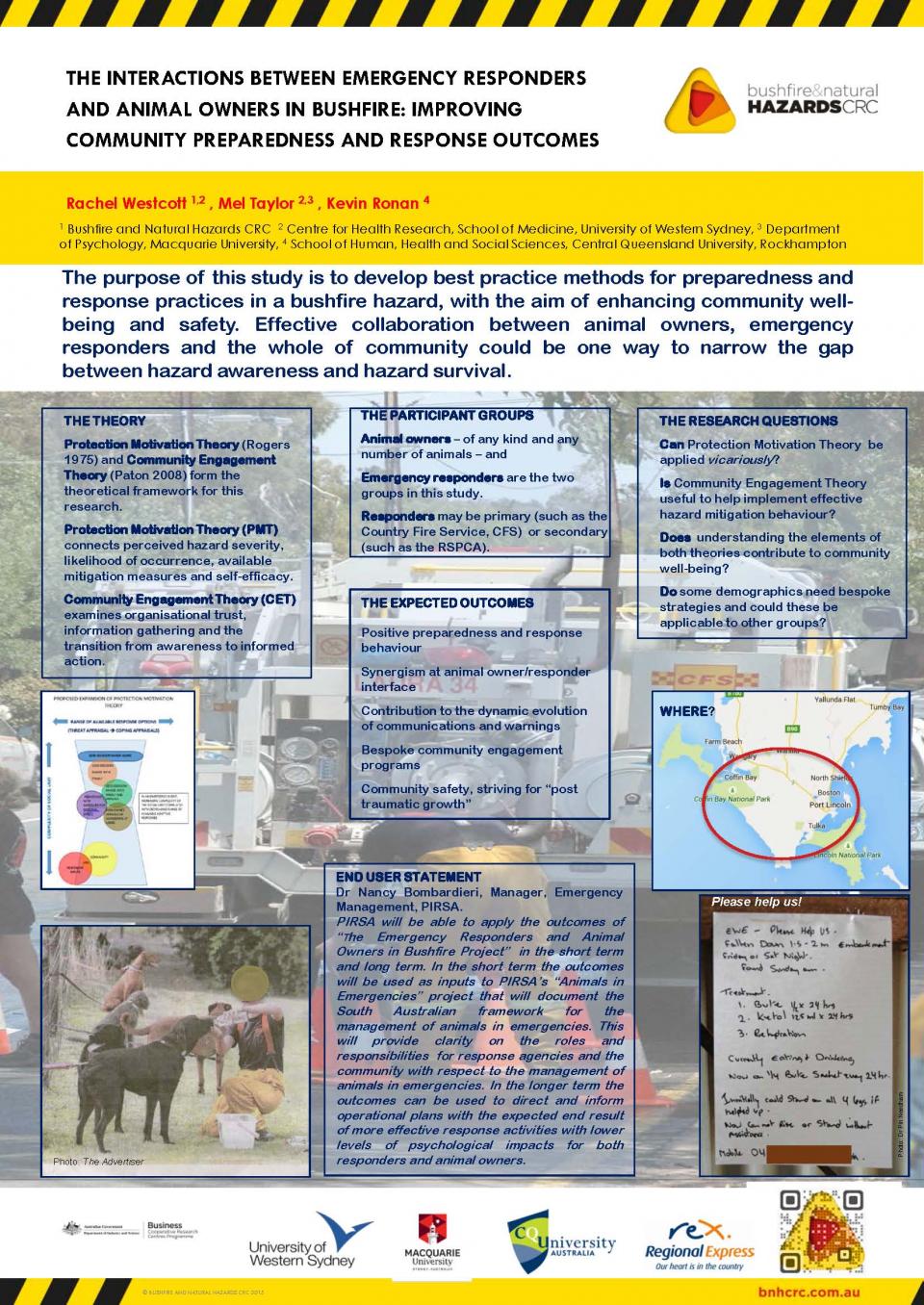 The Interactions Between Emergency Responders and Animal Owners in Bushfire: Improving Community Preparedness and Response Outcomes