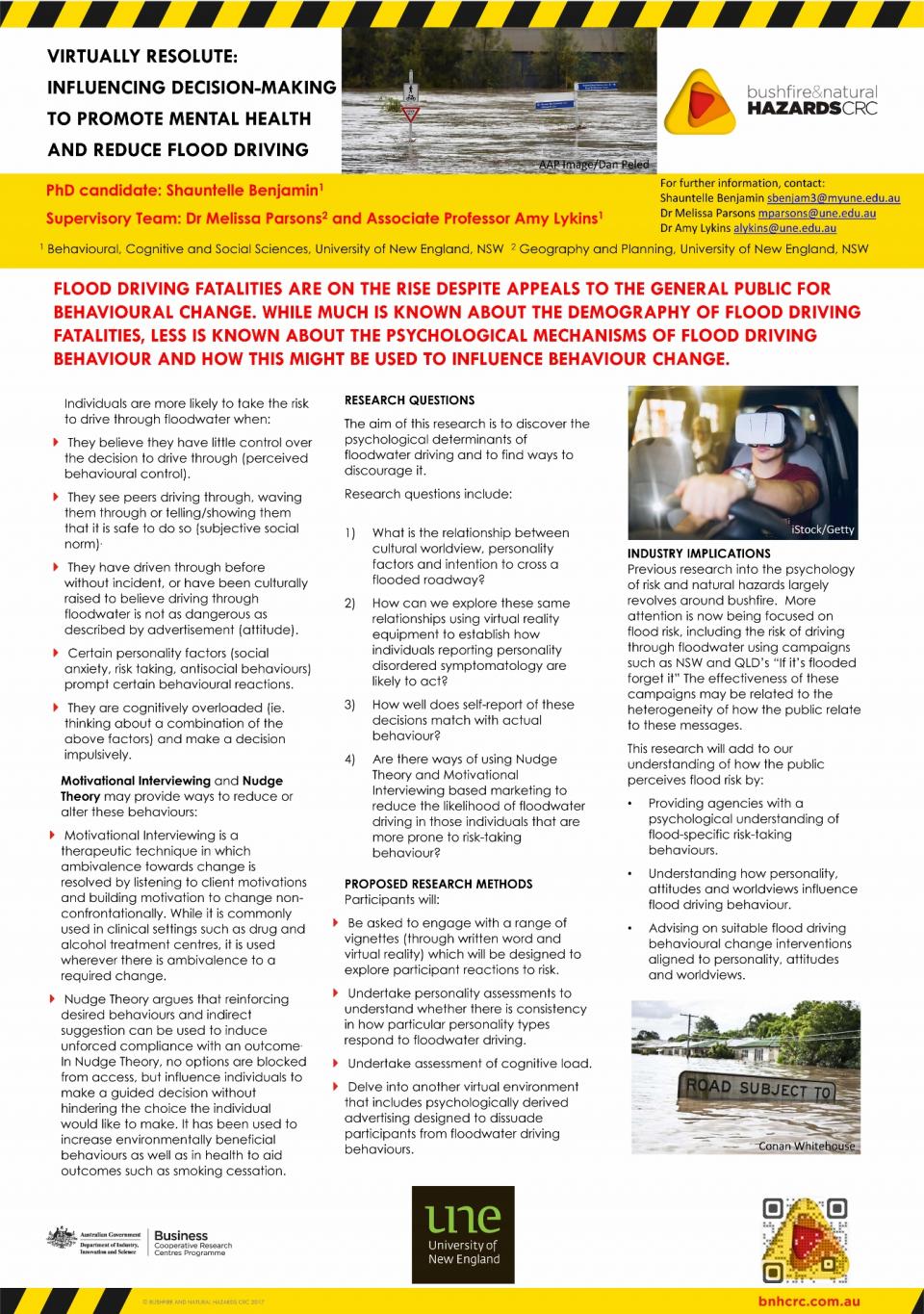 Virtually resolute: influencing decision-making to promote mental health and reduce flood driving