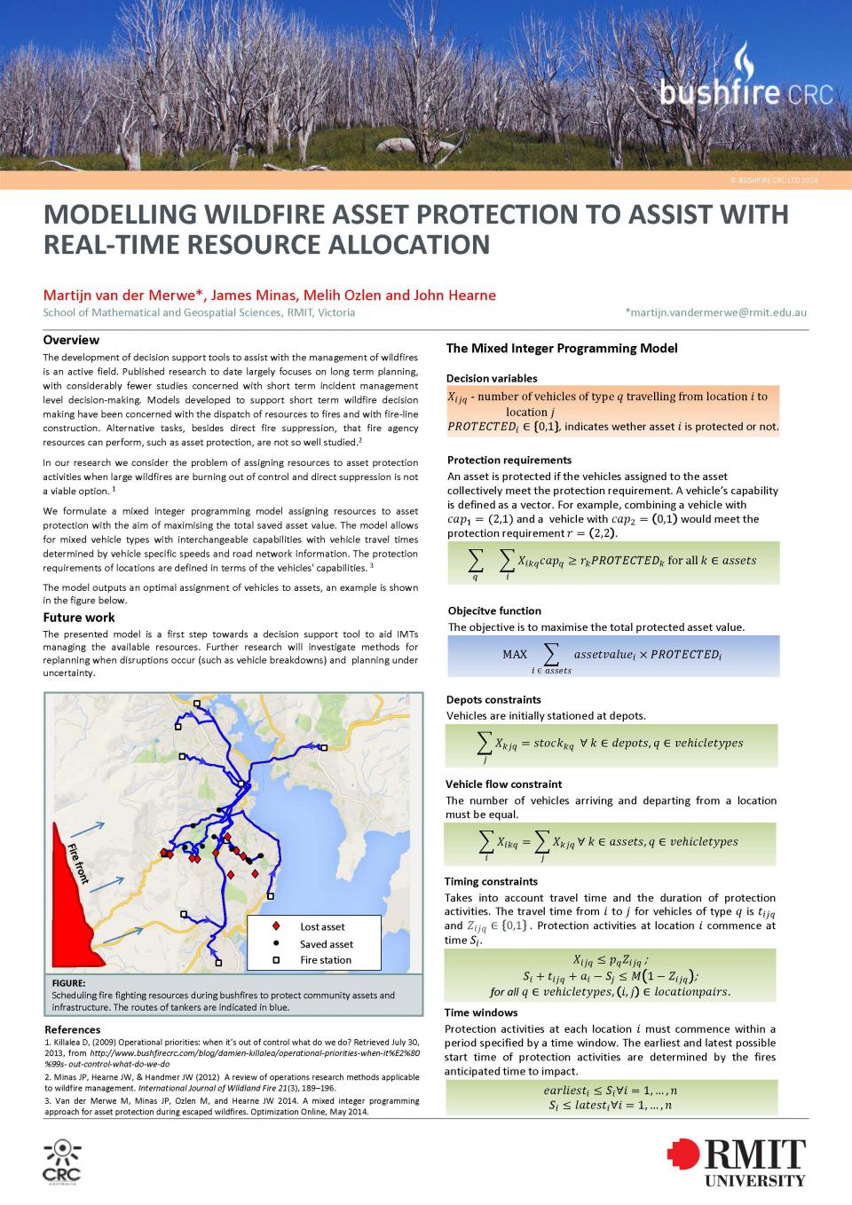 Modelling wildfire asset protection to assist with real-time resource allocation