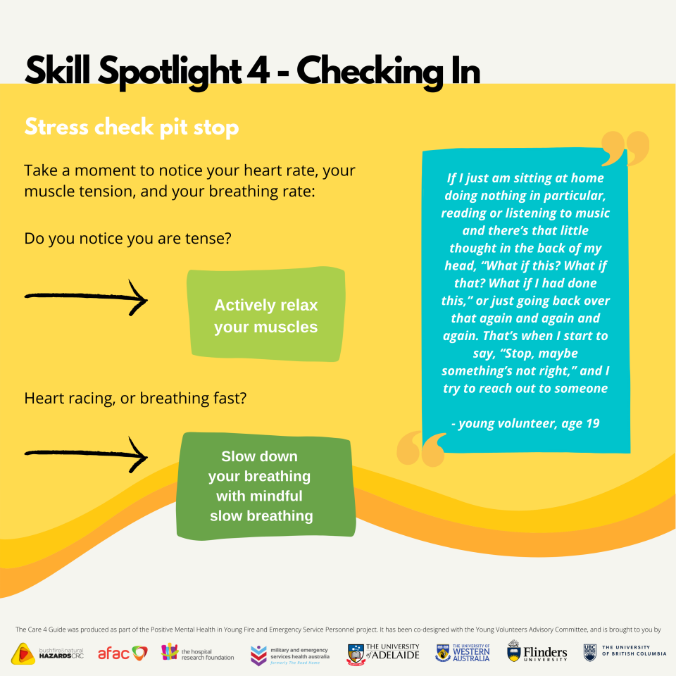 Skill Spotlight: Checking In - Stress Check Pit Stop