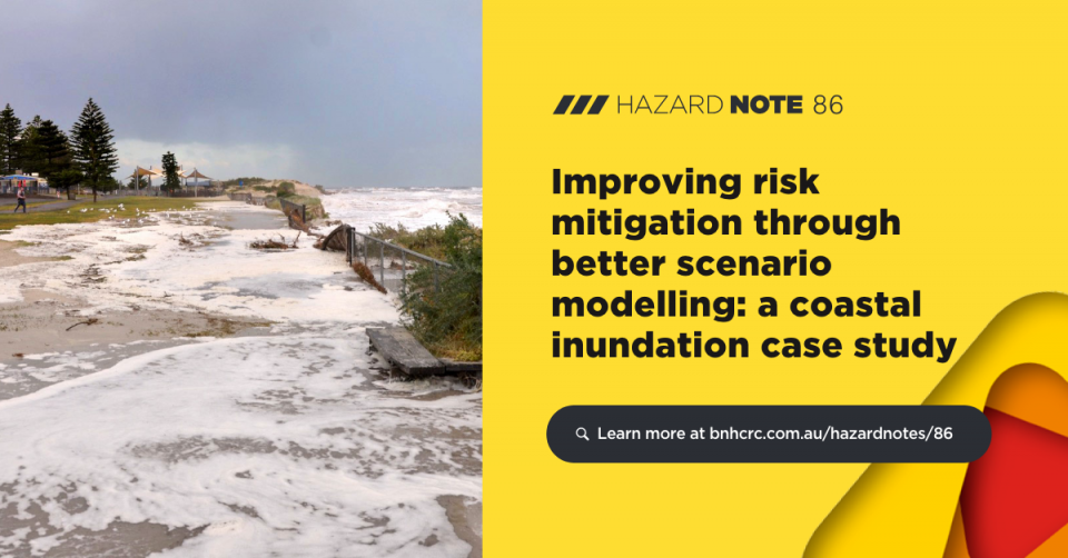 Hazard Note 86 – Improving risk mitigation through better scenario modelling (UNHaRMED)