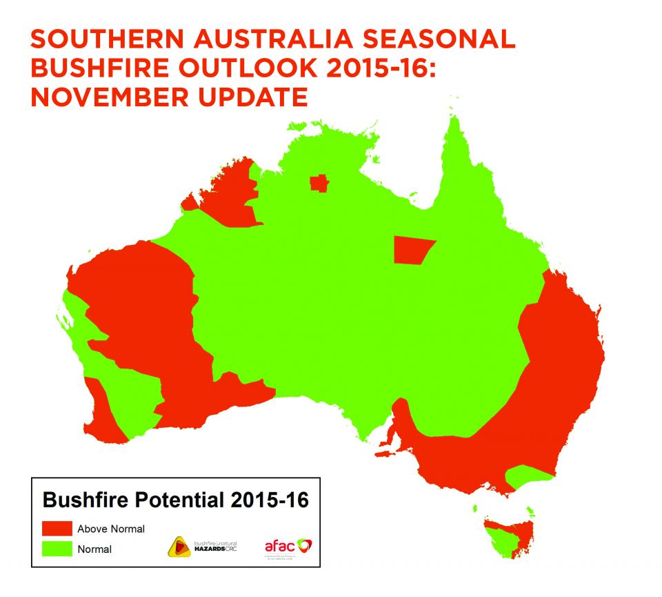 November update to the Southern Australia Seasonal Bushfire Outlook.