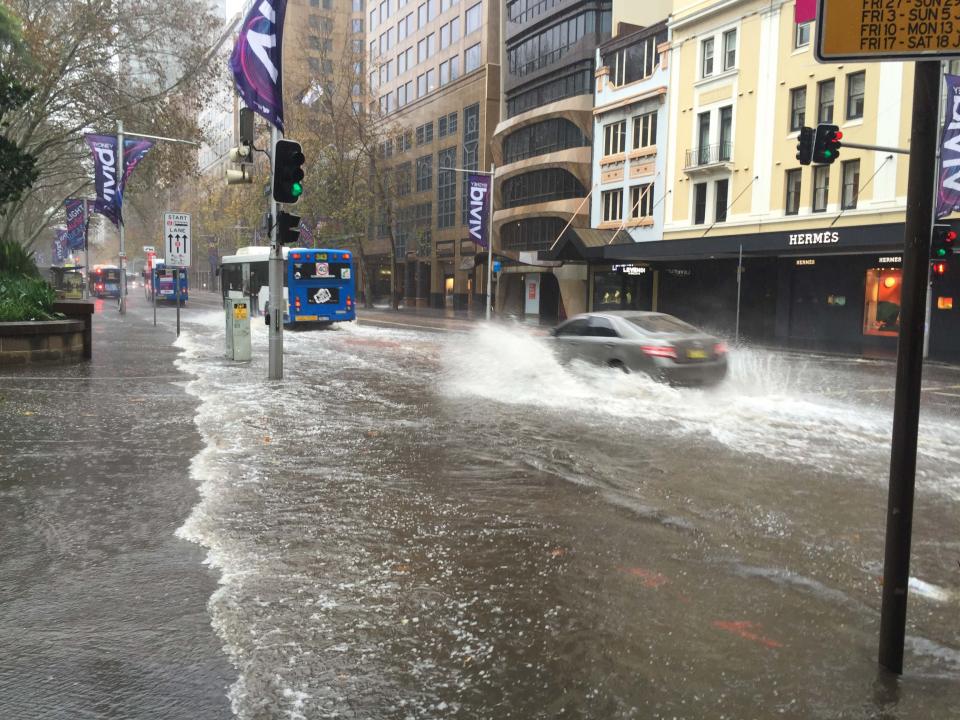Flooding in the Sydney CBD, 5 June 2016. Photo: Brian Dewey, Flickr