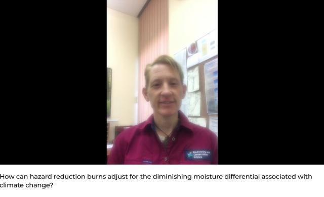 Q&A with Dr Valerie Densmore - National Fire Fuels Science webinar: the practice of hazard reduction