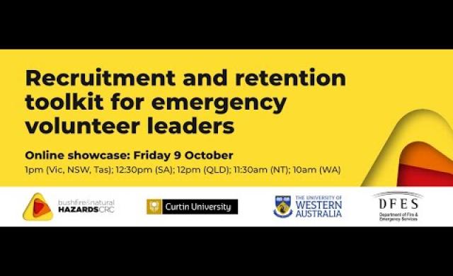 Recruitment and retention toolkit for emergency volunteer leaders