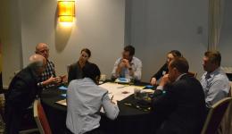 Delegates discussing the research priorities in the second half of the workshop.