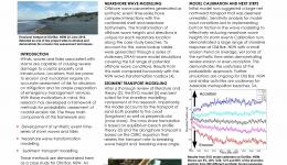 Improving resilience to storm surge hazards: assessing risk through wave simulations, shoreline modelling and field observations