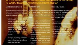 Social media in emergencies: an examination of government accountability for risk communication and warning
