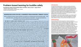 Problem-based learning for bushfire safety